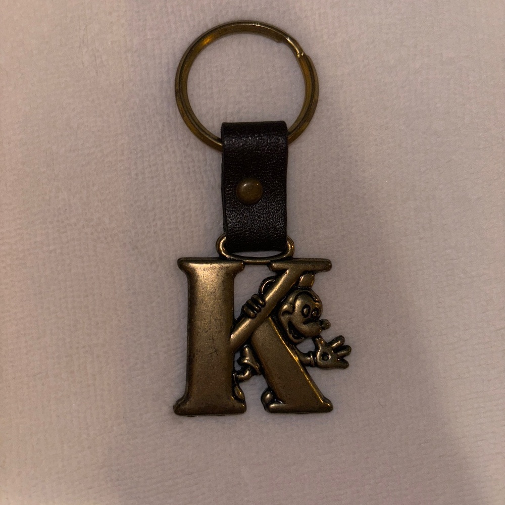 Vintage “K” Disney Mickey mouse car keychain